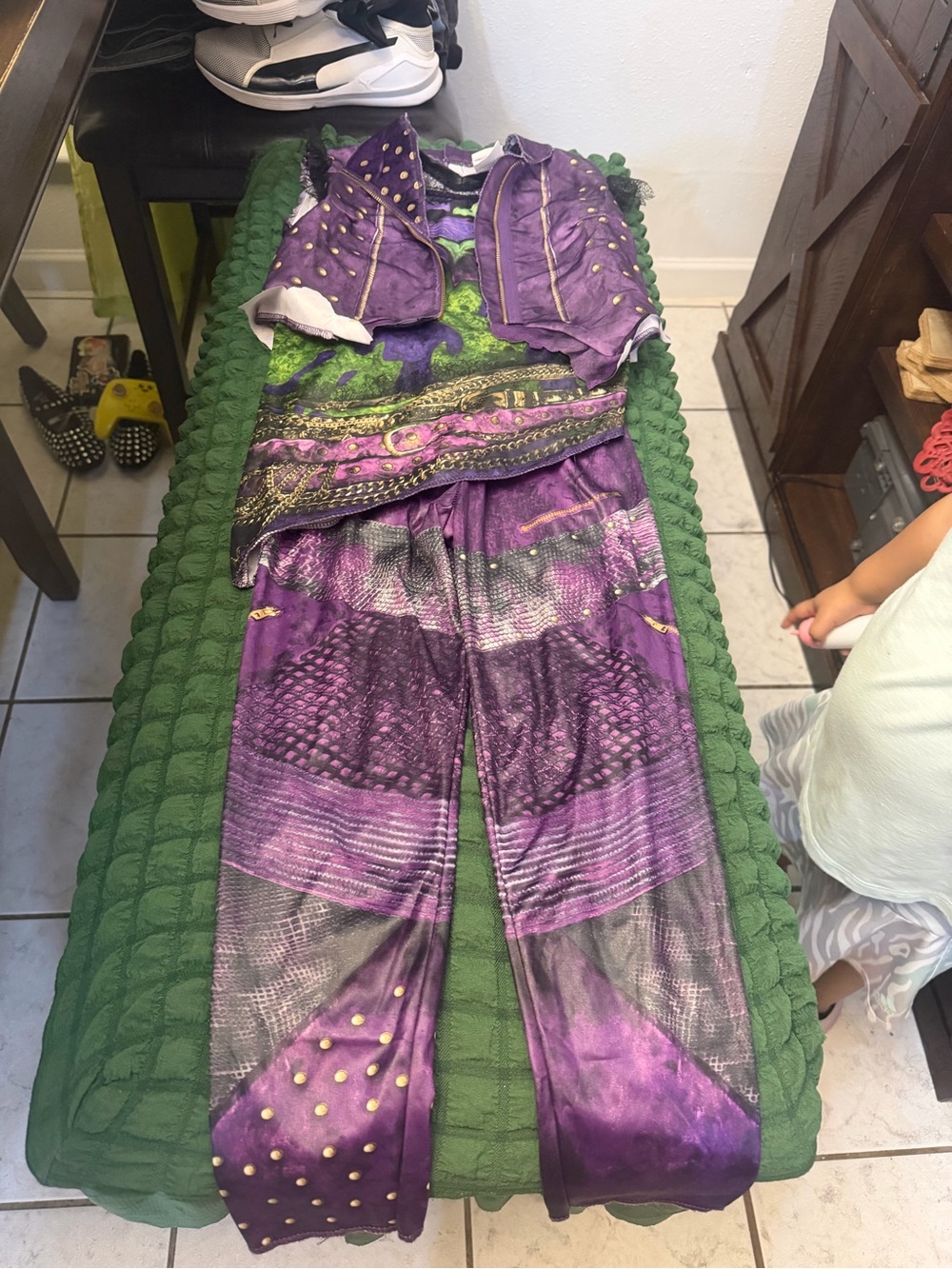 Disney Purple and Green Villain Costume Set with Gold Accents
